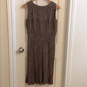 Ann Taylor LOFT sleeveless brown floral dress